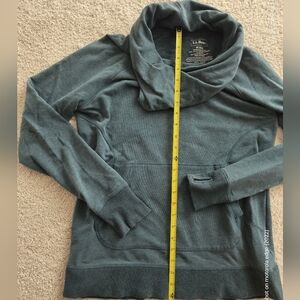 LL Bean Teal Cowl Neck Sweater M